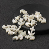 5pcs Natural Mother of Pearl Shell Charms Pendant DIY Jewelry Making