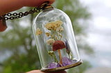 Elvish Mushroom Terrarium Necklace