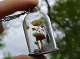 Elvish Mushroom Terrarium Necklace