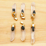 Raw Tourmaline Pendant Necklace Irregular Charm Jewelry Gift