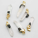 Raw Tourmaline Pendant Necklace Irregular Charm Jewelry Gift