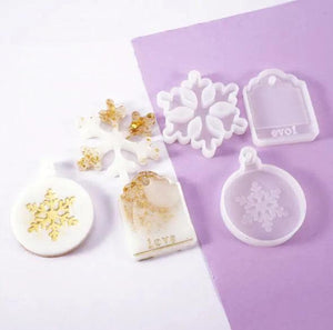 Crystal Snowflake Silicone Mold DIY Craft Ornament Making Tool