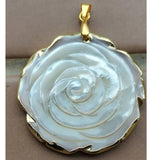 Mother of Pearl Shell Flower Pendant Bead