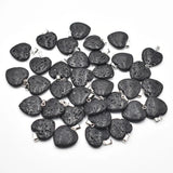 Heart Stone Pendants 20mm Volcanic Rock for DIY Jewelry Making