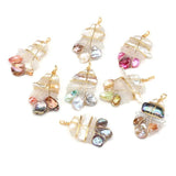 Irregular Winding Pearl Pendant Natural Stone for Jewelry Making DIY