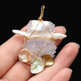 Irregular Winding Pearl Pendant Natural Stone for Jewelry Making DIY