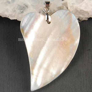 New Zealand Abalone Shell Heart Pendant Bead