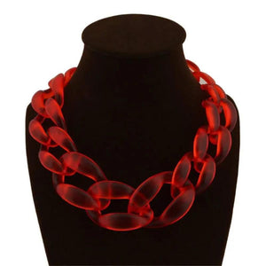 Punky Earrings Chain Necklace Set Bead Jewelry