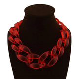 Punky Earrings Chain Necklace Set Bead Jewelry