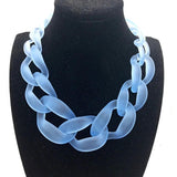 Punky Earrings Chain Necklace Set Bead Jewelry