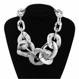 Punky Earrings Chain Necklace Set Bead Jewelry