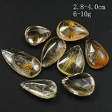 Natural Brazil Citrine Titanium Fine Hair Crystal Charms Stone Pendant
