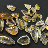Natural Brazil Citrine Titanium Fine Hair Crystal Charms Stone Pendant