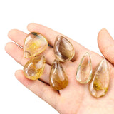 Natural Brazil Citrine Titanium Fine Hair Crystal Charms Stone Pendant