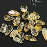Natural Brazil Citrine Titanium Fine Hair Crystal Charms Stone Pendant