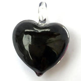 Glass Heart Flower Pendant Bead WFH602