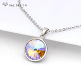 S&Z Crystal Pendant Necklace 585 Rose