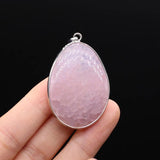 Agate Gemstone Dragon Pattern Pendant Charms for Jewelry Making