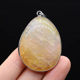 Agate Gemstone Dragon Pattern Pendant Charms for Jewelry Making