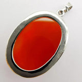 Red Agate Bead Oval Pendant Jewelry For Woman Gift S936