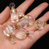 Natural Stone Perfume Bottle Pendant Irregular Quartz DIY Necklace Accessory