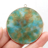 Round Quartz Agate Pendant for Jewelry Making 50x50mm