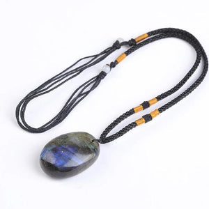 Labradorite Moonstone Necklace Energy Balance Gemstone Pendant
