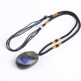 Labradorite Moonstone Necklace Energy Balance Gemstone Pendant