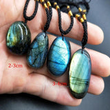 Labradorite Moonstone Necklace Energy Balance Gemstone Pendant