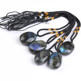 Labradorite Moonstone Necklace Energy Balance Gemstone Pendant