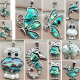 Abalone Shell Seahorse Pendant Bead WFH979