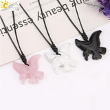CSJA Vintage Eagle Stone Necklace Crystal Pendant Jewelry