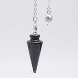 Healing Chain Pendulum Natural Stone Amethyst Labradorite Howlite