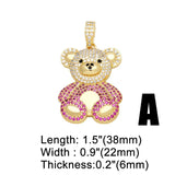 Crystal Big Bear Pendant Necklace DIY Jewelry Component