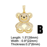 Crystal Big Bear Pendant Necklace DIY Jewelry Component