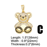 Crystal Big Bear Pendant Necklace DIY Jewelry Component