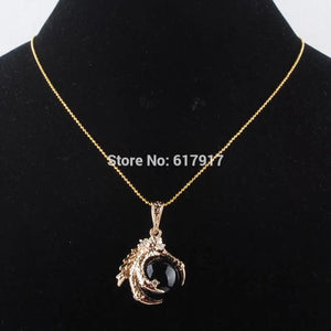 Dragon Claw Necklace Lapis Opal Stone Charm Chain