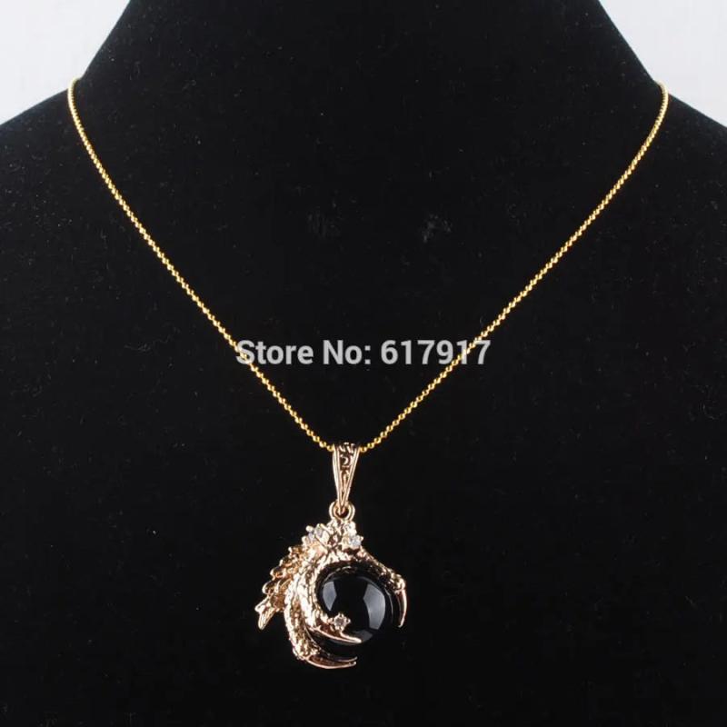 Dragon Claw Necklace Lapis Opal Stone Charm Chain