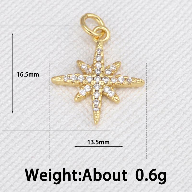 Zircon Star Pendants for Women Diy Jewelry Accessories