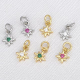 Zircon Star Pendants for Women Diy Jewelry Accessories
