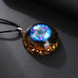 Sri Yantra Orgone Crystal Pendant Energy Generator Necklace