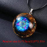 Sri Yantra Orgone Crystal Pendant Energy Generator Necklace