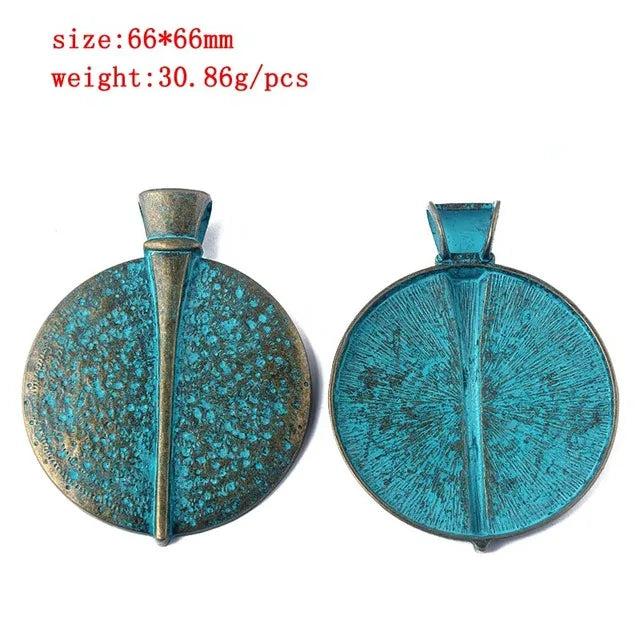 2PCS Ganesha Elephant Heart Insect Pendant Charms DIY Jewelry Necklace