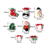 2Pcs Lampwork Christmas Beads Santa Snowman Loose Spacer Charm DIY Jewelry