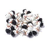 2Pcs Lampwork Christmas Beads Santa Snowman Loose Spacer Charm DIY Jewelry