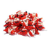 2Pcs Lampwork Christmas Beads Santa Snowman Loose Spacer Charm DIY Jewelry