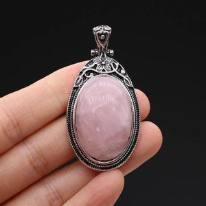 Natural Stone Tibetan Silver Pendants for Jewelry Making