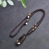 Smokey Quartz Double Pointed Pendent Crystal Gemstone Necklace