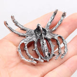 1PC Spider Natural Stone Opal Crystal Alloy Brooch Pendant