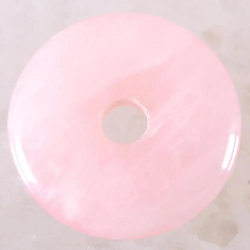 Lapis Crystal Donut Necklace Pendant 30mm Round Circle Healing Bead